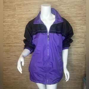 Vintage 80s 90s purple and black windbreaker